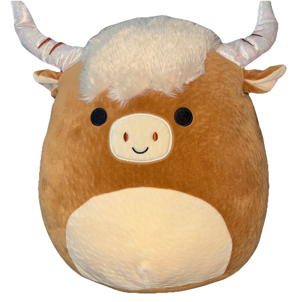 Squishmallows Marshal Bull Large Plush Doll Brown 2022 Washable